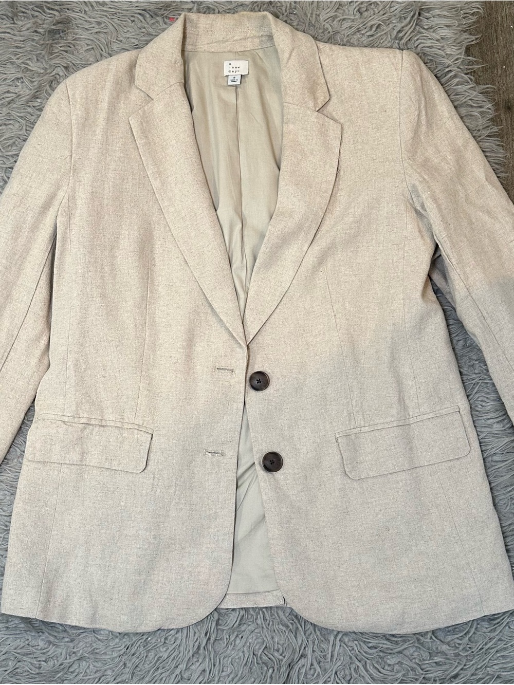 a new day Beige Single-Breasted Men's Blazer